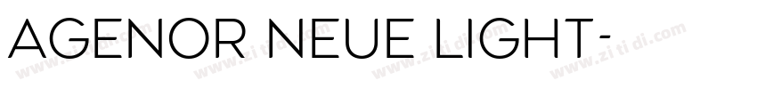 Agenor Neue Light字体转换